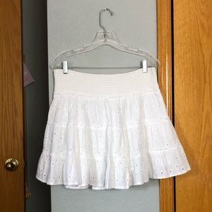 eyelet mini skirt nwt